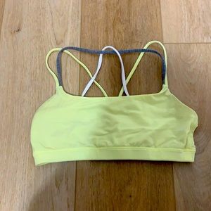 Yellow Gap sports bra